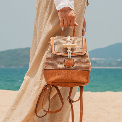 Aurélien | Leili Straw Backpack